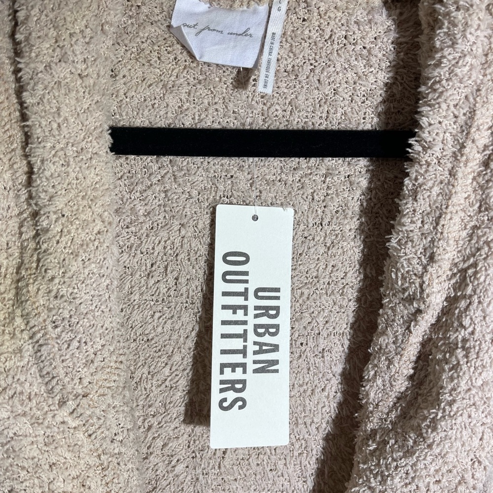 Urban Outfitters Sweater Cardigan Hoodie with Pockets Beige/ Tan Sz L NWT - Picture 5 of 11